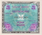 5 Marka 1944, printed by USA, 9 digit serial number with "F", BKK AM3a, Hej AM3a

UNC