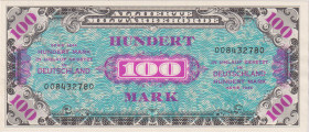 100 Marka 1944, printed by USA, 9 digit serial number with "F", BKK AM7a, Hej AM7a

UNC