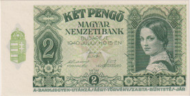 2 Pengö 1940, series J 469, light print, BKK H2, Hej H2

UNC