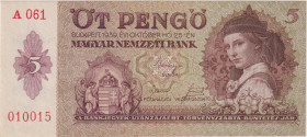 5 Pengö 1939, series A 061, BKK H4, Hej H4

UNC