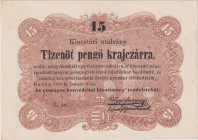 Hungary, 15 Pengö Krajczár 1849, Pick S 121, Babos F7

aUNC