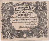 Hungary, 10 Pengö Krajczár 1849, Komárno, Pick S 183

VF+