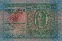 Austria, 100 Koruna 1912, overprint Ausgegeben nach den 4. Oktober 1920, Pick 47

aUNC