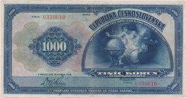 1000 Koruna 1919, series A, restored, BKK 14, Hej 14

VG-