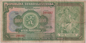 100 Koruna 1920, series Am, BKK 16b, Hej 16b

VG-