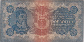 5 Koruna 1921, series 2, BKK 18, Hej 18

VF