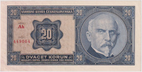 20 Koruna 1926, series Ah, BKK 21b2, Hej 21c2

aUNC