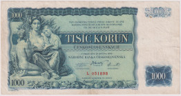 1000 Koruna 1934, series L, BKK 27, Hej 27

VG