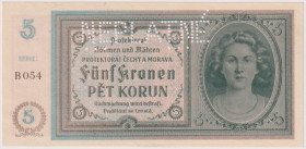 5 Koruna b.d.(1940), series B, NEPLATNÉ, traces of gum, BKK 31, Hej 31aS2

aUNC