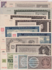 1 - 5000 Koruna, b.d.(1940) - 1944, all SPECIMEN, 13 pcs, BKK 30 - 42, N3; Hej 30 - 42, N1

UNC - aUNC