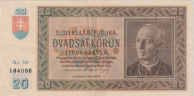 20 Koruna 1939, series Az 50, BKK 47b, Hej 47a2

VG