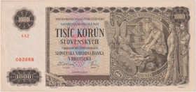 1000 Koruna 1940, series 4A2, BKK 51, Hej 51

aUNC