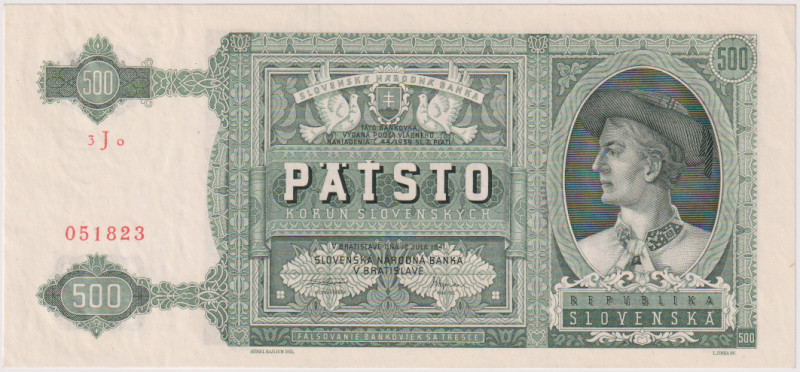 500 Koruna 1941, series 3Jo, BKK 52, Hej 52

aUNC