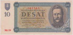 10 Koruna 1943, series Mä 19, BKK 54b, Hej 54a2

aUNC