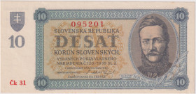10 Koruna 1943, series Čk 31, BKK 54b, Hej 54a2

aUNC
