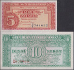 5 a 10 Koruna b.d.(1945), series U/Z a S/M, BKK 70 a 71, Hej 70 a 71

UNC - aUNC
