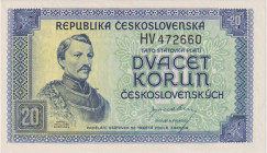 20 Koruna b.d.(1945), series HV, BKK 73, Hej 73

aUNC