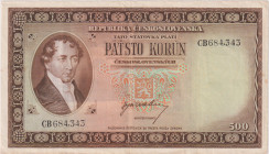 500 Koruna b.d.(1945), series CB, BKK 75, Hej 75

VG+