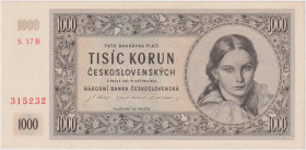 1000 Koruna 1945, series 17 B, BKK 78b, Hej 78b

aUNC