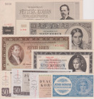 1 - 5000 Koruna, 1945 - 1950, all perforation 3md, 8 pcs, BKK 77 - 85, N8; Hej 77 - 88, N5

UNC - aUNC