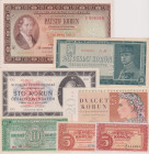 5 - 500 Koruna, b.d.(1945) - 1949, all perforated S, 7 pcs, BKK 70 - 84, Hej 70 - 86

UNC - XF