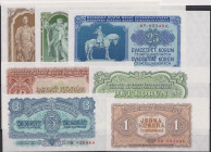 1 - 100 Koruna 1953, printed by STC Praha, perforation 3md, 7 pcs, BKK 86 - 92, Hej 89 - 95

UNC