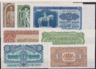 1 - 100 Koruna 1953, both printers, perforation 3md, 7 pcs, BKK 86 - 92, Hej 89 - 95

UNC - aUNC