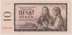 10 Koruna 1960, series F 76, BKK 94a2, Hej 97a1

aUNC
