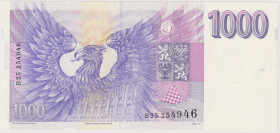 1000 Koruna 1993, series B 25, BKK CZ8, Hej CZ11

aUNC