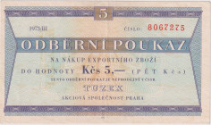 5 Koruna 1973/III, 7-digit serial number, with watermark, KŠK 42 VI/a

VF