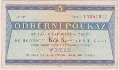 5 Koruna 1977/IV, 8-digit serial number, with watermark, KŠK 49 VII/a

VG