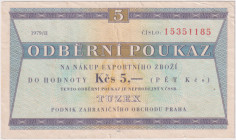 5 Koruna 1979/II, 8-digit serial number, with watermark, KŠK 49 VII/a

VF