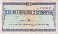 5 Koruna IV/1985, 8-digit serial number, with watermark, irregular top edge, KŠK 57 VIII

VG-