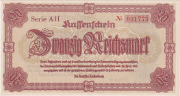 20 Marka 1945, Liberec voucher, series AH, HH 188/1/1a

UNC