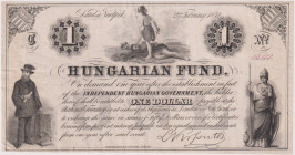 Hungary, 1 Dollar 1852, Kossuth issue New York, Pick S 136, Babos E1

VF