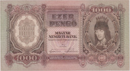 Hungary, 1000 Pengö 1943, Pick 116

aUNC