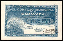 Caravaca, Murcia. Consejo Municipal. 25 céntimos. SC