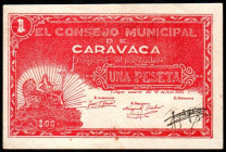 Caravaca, Murcia. Consejo Municipal. 1 peseta. Mejor que EBC