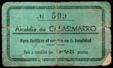 Casasimarro, Cuenca. Alcaldía. 0'25 pesetas. Muy raro