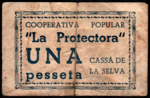 Cassá de la Selva, Girona. Cooperativa popular La Protectora. 1 peseta