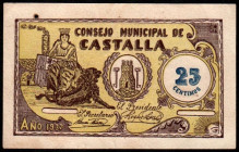 Castalla, Alicante. Consejo Municipal. 25 céntimos. EBC