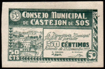 Castejón de Sos, Huesca. Consejo Municipal. 50 céntimos. EBC