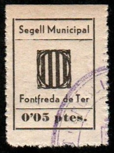 Fontfreda de Ter, Gerona. 5 céntimos. G, T y M no citan. EBC/EBC+. Escaso
