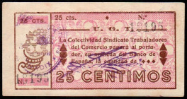 Guadix, Granada. UGT. 25 céntimos. EBC-