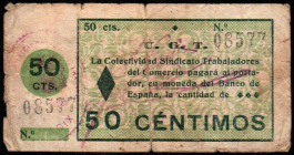 Guadix, Granada. UGT. 50 céntimos