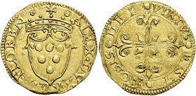 Firenze. Alessandro de’Medici duca della Repubblica di Firenze, 1532-1537 Scudo del sole, AV 3,34 g. Sole rosetta ALEX MED R – EIP FLOREN rosetta Stem...