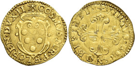 Firenze. Cosimo I de’Medici duca II poi granduca I, 1537-1574. I periodo: duca della Repubblica di Firenze, 1537-1574 Scudo del sole, AV 3,22 g. Sole ...