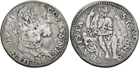 Firenze. Cosimo I de’Medici duca II poi granduca I, 1537-1574. I periodo: duca della Repubblica di Firenze, 1537-1574 Testone da 43 soldi (1554), AR 9...