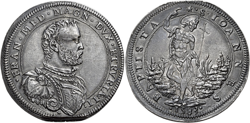 Firenze. Francesco I de’Medici granduca II, 1574-1587 Piastra 1583, AR 32,39 g. ...