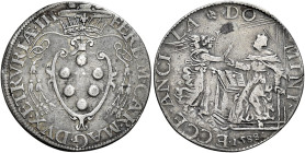 Firenze. Ferdinando I de’Medici granduca III, 1587-1609. I periodo: cardinale e granduca, 1587-1588 Giulio 1588, AR 2,92 g. FERD M CAR MAG DVX ETRVRIÆ...